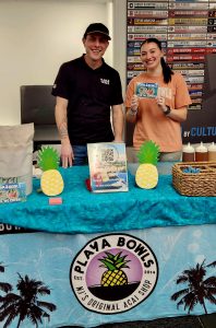 Playa Bowls table at the Athlete Academy