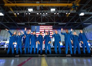 NASA’s astronaut candidate class is pictured at an event near NASA’s Johnson Space Center in Houston on Dec. 7, 2021.