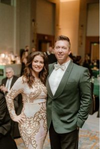 Man and woman attending the Holiday Ball for United Way Lower Eastern Shore