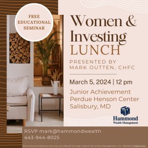 Women investing lunch flyer