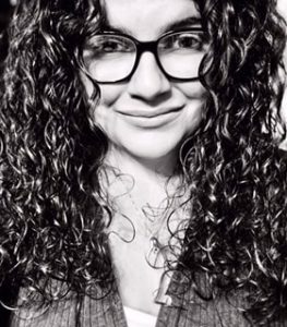 black and white headshot of a female poet