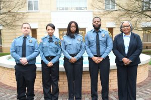 Group of police officers standing together