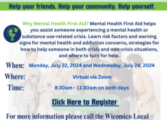 Wicomico County Health Department  Offers Mental Health First Aid Training  To Local Businesses