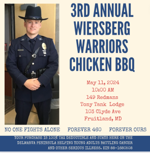 Police officer in uniform on an event flyer