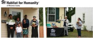 two families partnering with Habitat for Humanity of Wicomico County