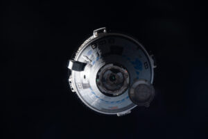 Nasa space craft docking to a station
