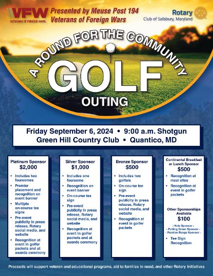 Flyer about a golf event