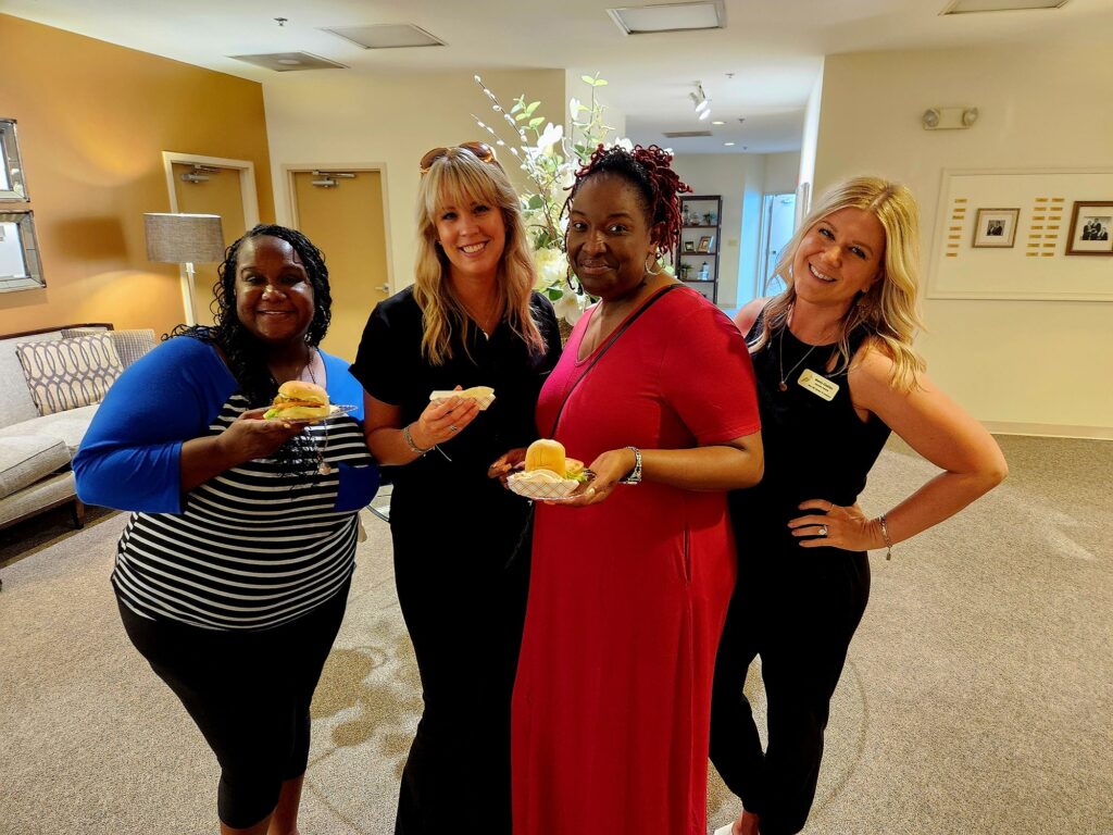 Group of 4 women at the Taste of the Town with Delmarva Eats event