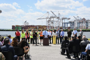 Maryland government officials at the port of Baltimore
