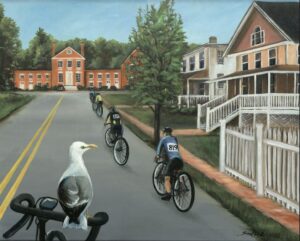 artwork for the 2024 Seagull Century Bike Ride