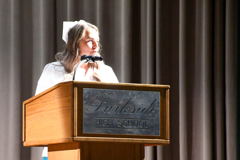 nursing student giving a speech