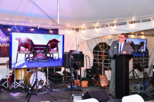 Man in a suit giving a speech for the Salisbury Zoo