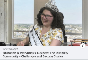The Girl in the Pink Wheelchair and is preparing to compete for Ms. Wheelchair America 2025 in August in Grand Rapids, Michigan.