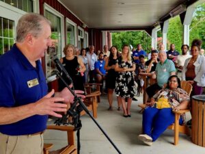 Bill Chambers speaking at a mixer event