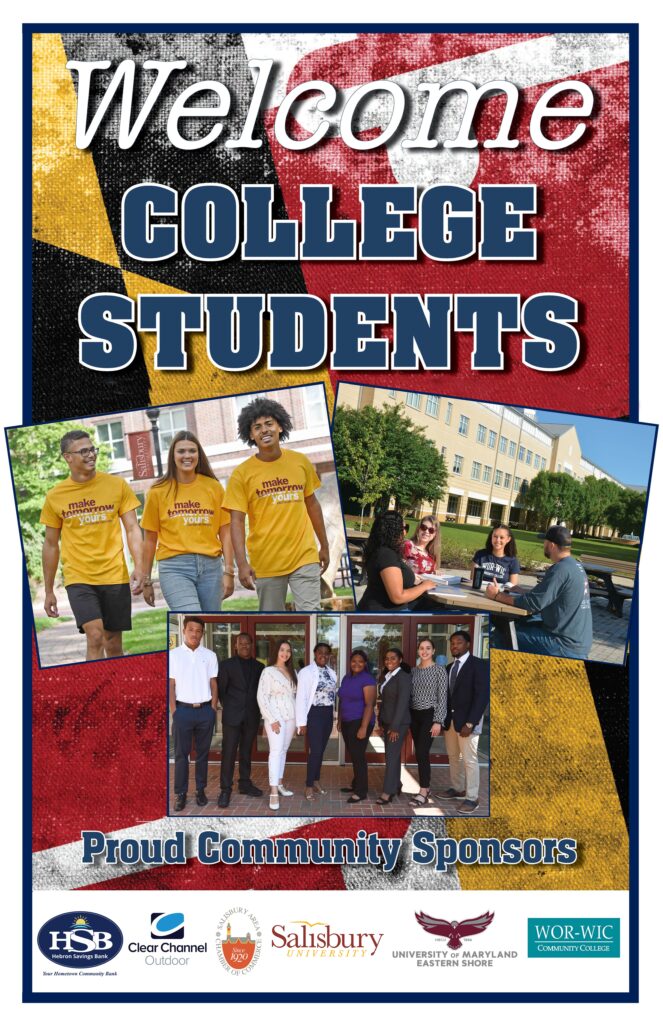 Maryland College students on a poster