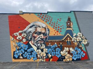 Mural on a brick wall