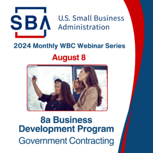 Flyer highlighting a US Small Business Administration training