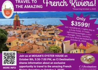 Travel to the Amazing French Riviera in October 2025!