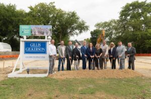 group of individuals at taylor bank ground breaking