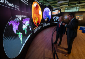 NASA Administrator Bill Nelson joined the director of the Smithsonian’s National Museum of Natural History in Washington and agency leadership to unveil the new Earth Information Center exhibit during an early preview on Monday.