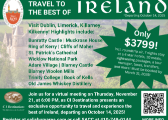 The SACC and CI Destinations Invite You to Explore the Best of Ireland!