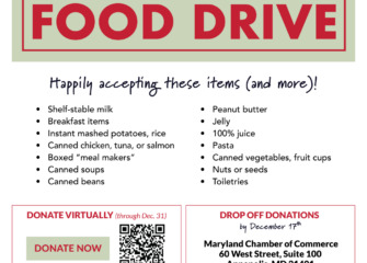 Now accepting donations for our annual Food Drive!