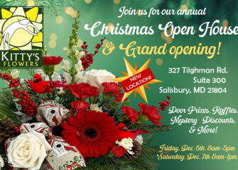 Christmas Open House and Grand Opening of Kitty’s Flowers new store in Salisbury!