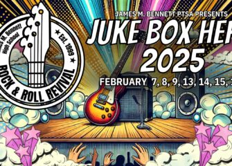 Tickets Available Online for the 2025 James M. Bennett High Rock & Roll Revival:  Eight Shows of “Juke Box Hero” Feb. 7-9 and 13-16 at the JMB Auditorium