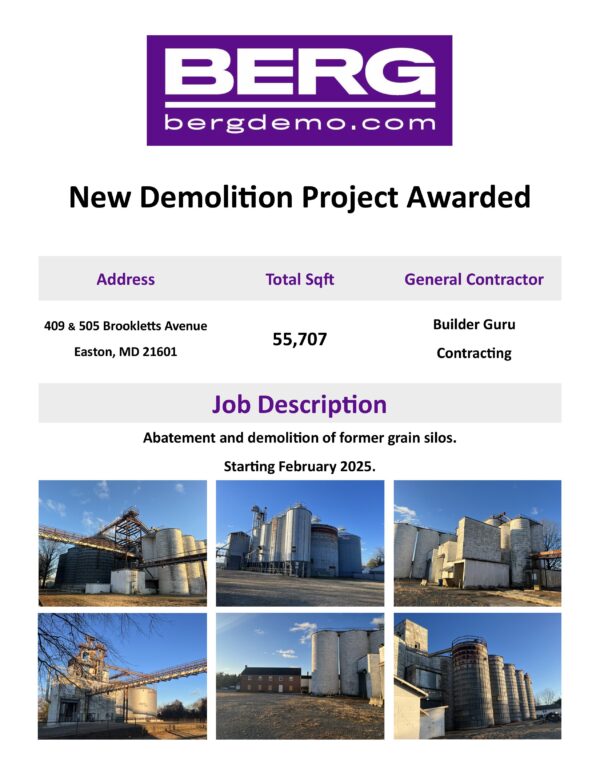 The Berg Corporation Awarded Easton Crossing Demolition Project - SBJ