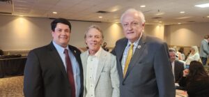 Delegate Chris Adams, Wicomico County Council President John Cannon, and Former State Senator Jim Mathias