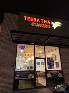 Teera Thai Cuisine Front of the Teera Thai Cuisine restaurant