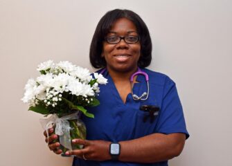 Ebony Nichols, RN, is TidalHealth Peninsula Regional’s DAISY Awardee for June 2025.