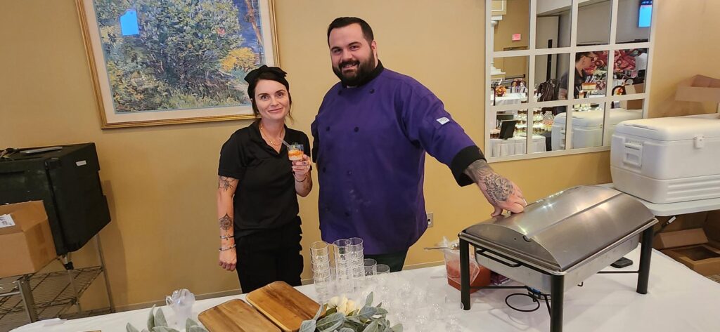 Chef T.J. Ownby of The Mad Hatter served Shrimp & Grits