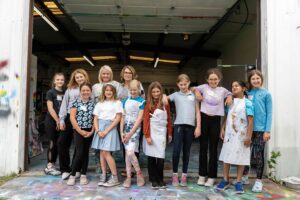 The Salisbury School Children and teachers smiling