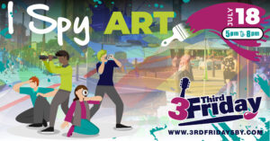 3F July Post poster of i spy art on July 18th
