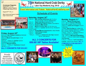 78th national hard crab derby 78th national hard crab derby schedule of events