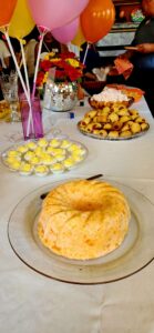 Food at a ribbon cutting