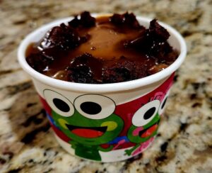 Guests enjoyed of a variety of decadent sweetFrog sundae for dessert