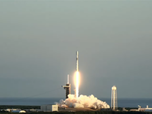 A rocket launching
