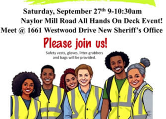 Litter Clean-up Sat. Sept. 27 at 9 AM. (Naylor Mill Rd)