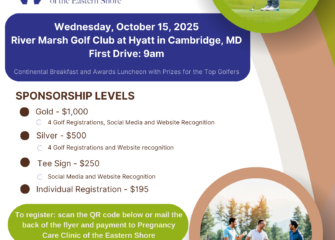 Pregnancy Care Clinic of the Eastern Shore Hosts “Swing 4 Life” Charity Golf Tournament