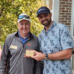 Jim Close won the restaurant gift cards raffle