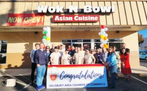 Ribbon cutting for Wok N Bowl Ribbon cutting for Wok N Bowl