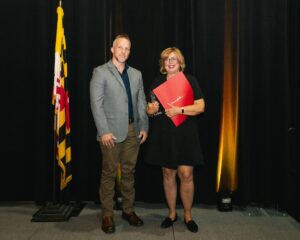 Rob Dotson, Perdue Farms, Inc. presented the Agriculture Ambassador Award to Michelle Wright.