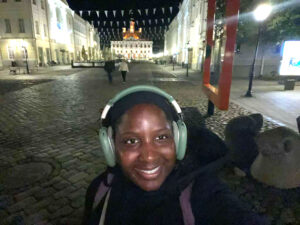 A girl taking a selfie