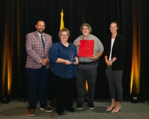 Wicomico County Tourism Partner of the Year was awarded to the Middle-Atlantic Wrestling Association, accepted by Wade and Nancy Winemiller