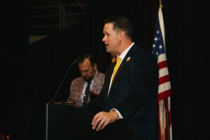 Zach Evans, SACC Chair of the Chamber Board of Directors, was the event Master of Ceremonies