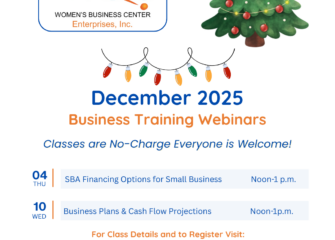 Maryland Capital Enterprises Women’s Business Center Announces Free December 2025  Online Training Webinars for Entrepreneurs