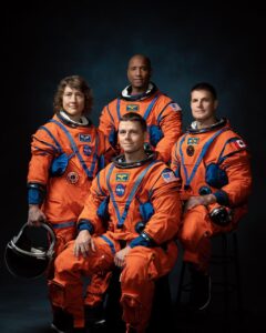 4 astronauts from NASA posing for their portrait.