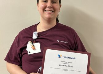 Gross named TidalHealth Peninsula Regional’s January 2026 Sunshine Awardee